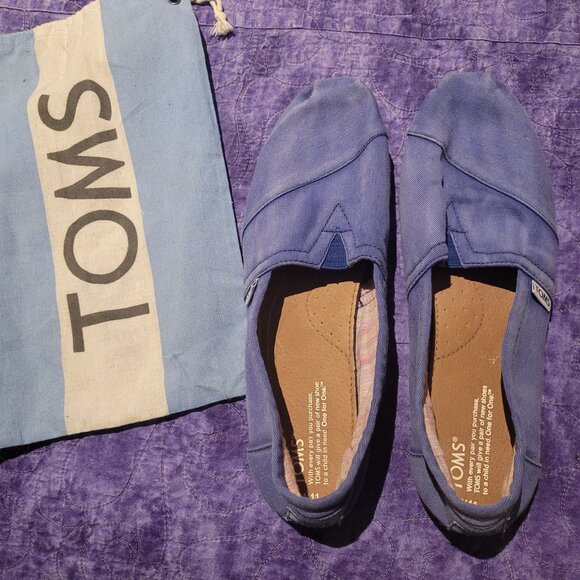 Toms Shoes, bluish, size 11 wide, but fits smaller - Picture 1 of 3